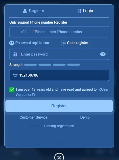 345e Game register steps