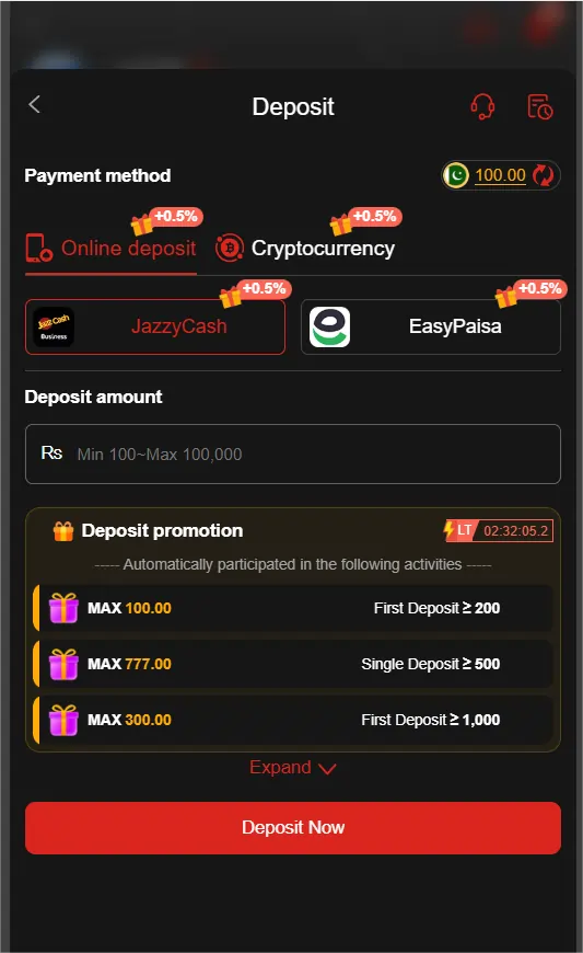 777SX deposit withdraw method