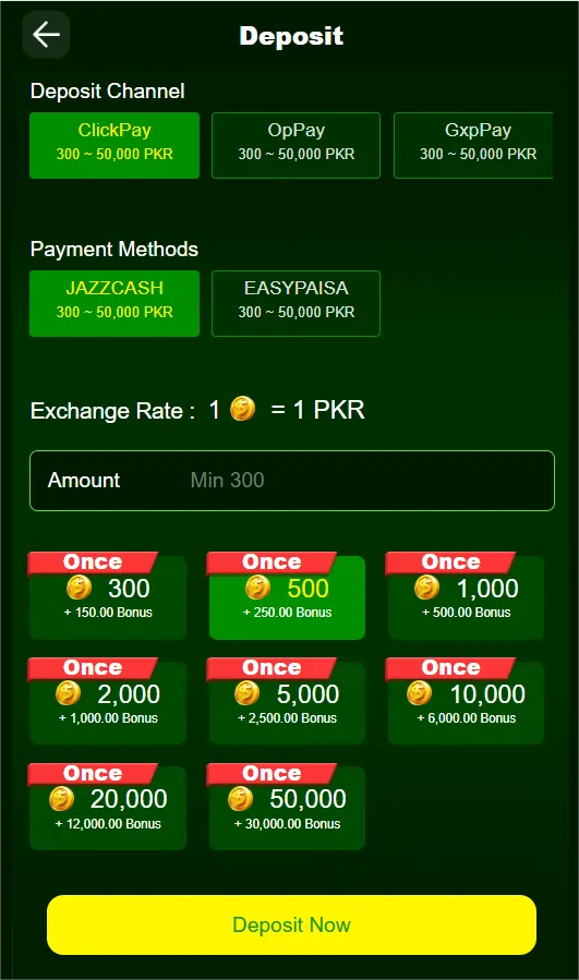 799pak Game deposit withdraw options
