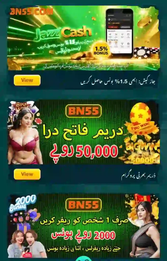 bn55 game bonus section