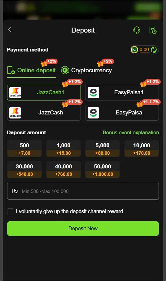 i8PKR deposit withdraw guide