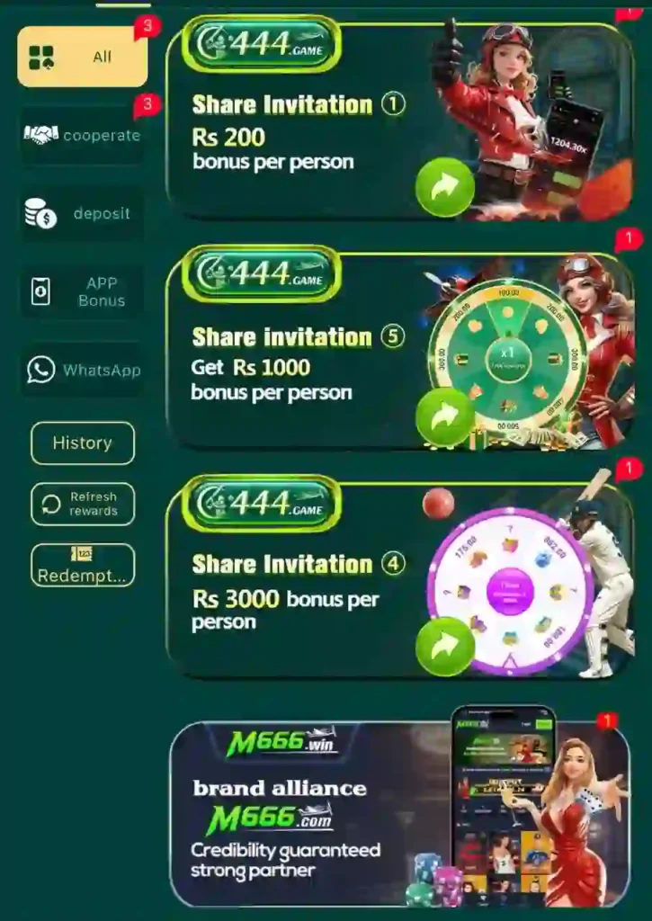 c444 game bonus and reward