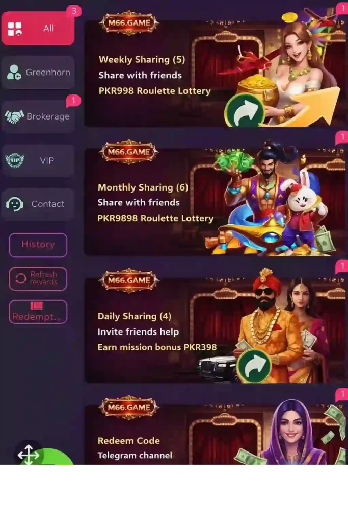 M66 Game Bonus and Reward