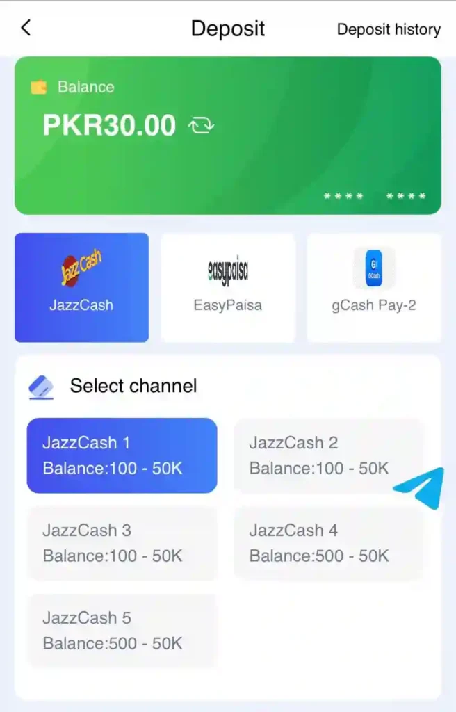 PKR47 game deposit options 