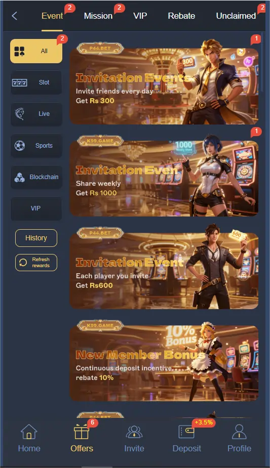 game rewards and bonuses