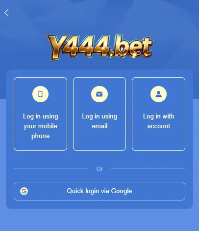 Y444 Game Login ScreenShot