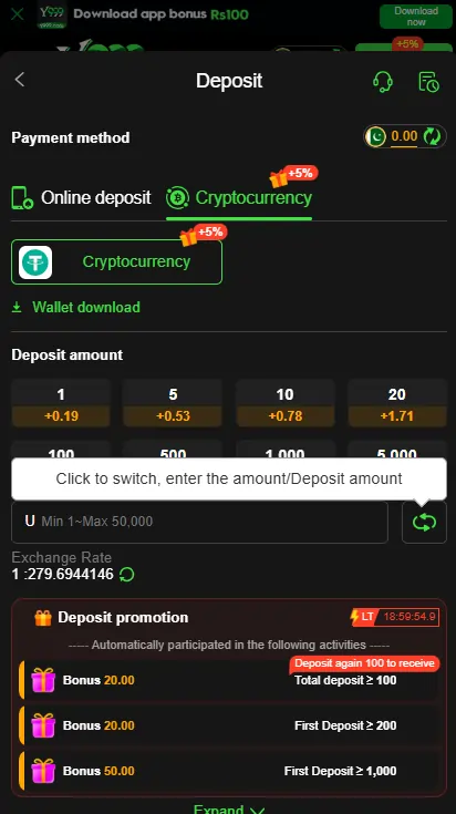 Y999 Game Deposite