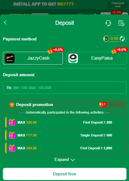 777CX Game Deposite Image