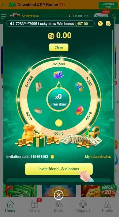 Xp786 Game bonuses