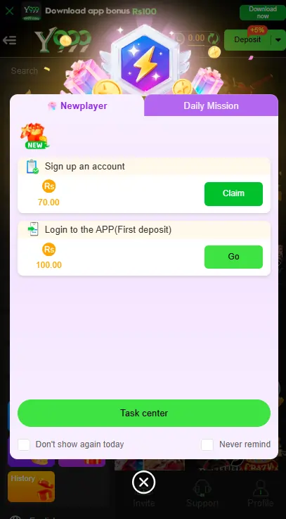 Y999 Game bonuses