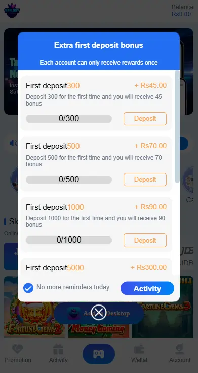 Bonuses of 92Glory Game Section Image