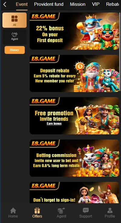 E8 Game Bonuses Image