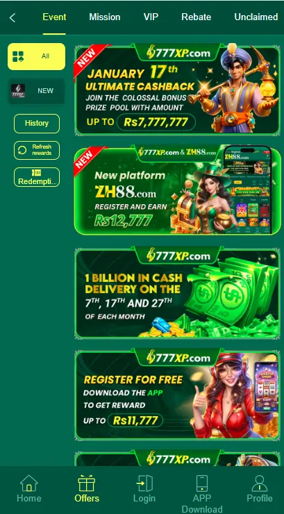 777XP Game Bonuses Image