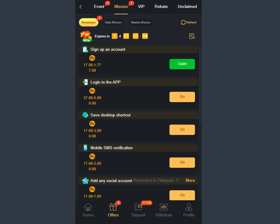 663bet Game Bonuses Rewards Section