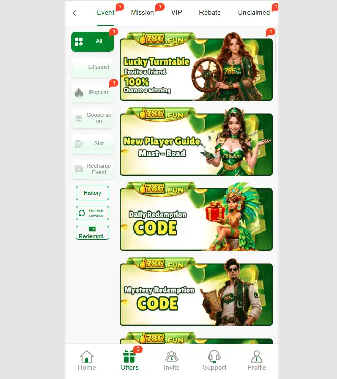 786Fun Game Bonuses