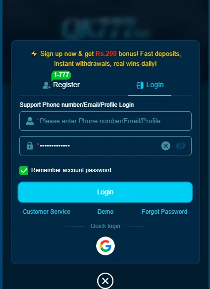 Qk777 Game Login S