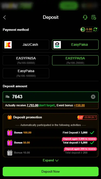 Win786 Game Deposite