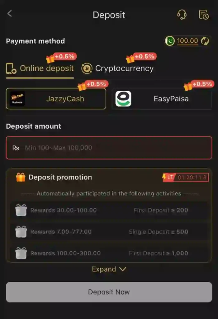 777SZ game deposit methods