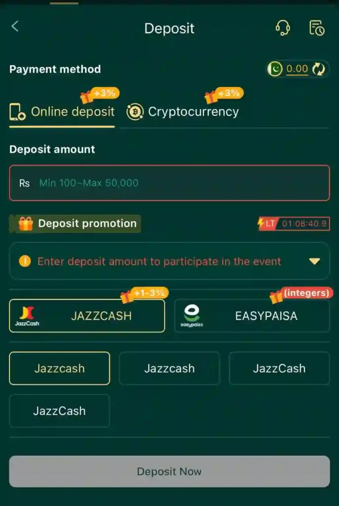 K6club game deposit methods