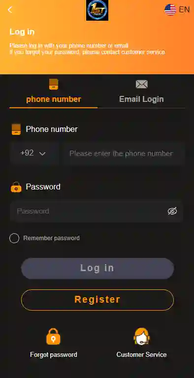 1stPkr Game Login Image