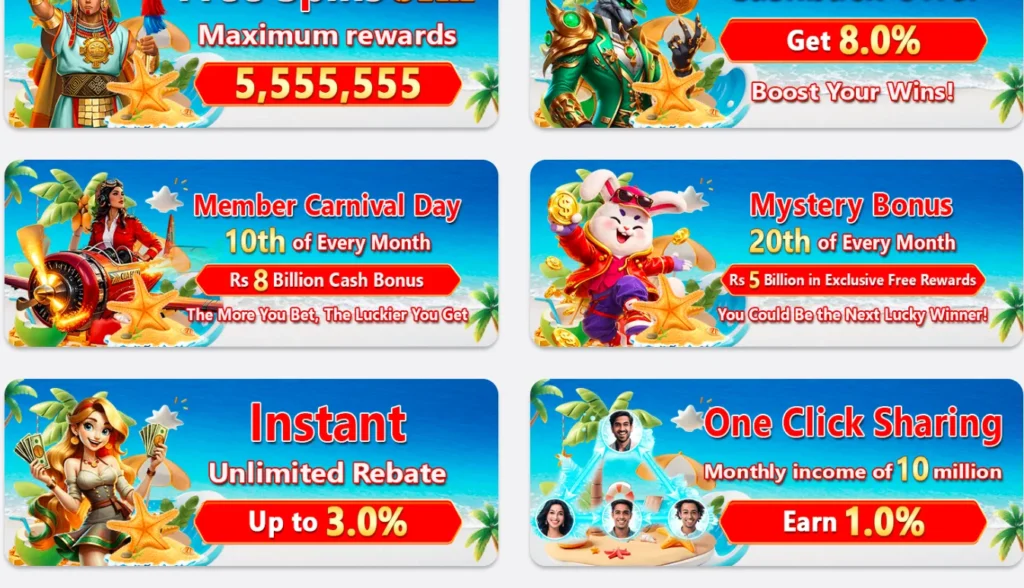 5555Bet Game Bonuses Screenshot