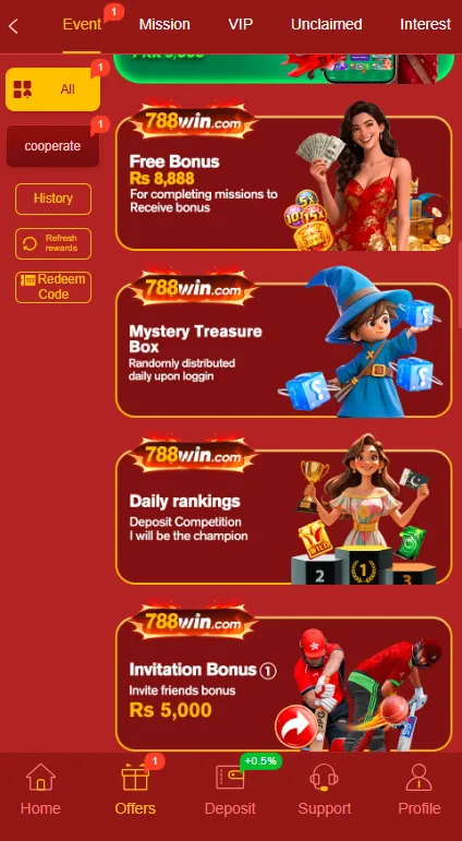 788Win Game Bonuses Image