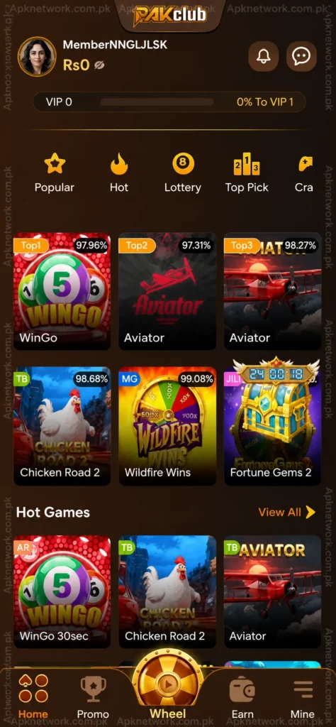 pakclub game
