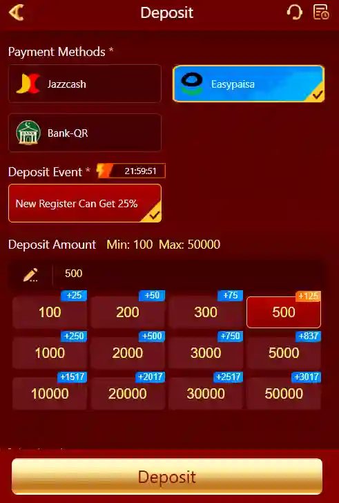 OK22 Game Deposite Screenshot
