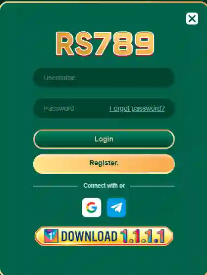 RS789 Game login screenshot